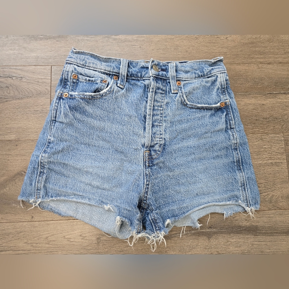 Gap Cheeky Short Sky High Cut Off Women's Size 26 Vacation Beach Summer